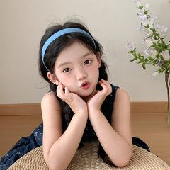 Kids Solid Color Plaid Wide Headbands Elegant Fashion Wholesale in Stock Hairbands Accessories for Children Daily School Sports