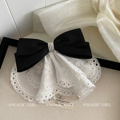 Classic Bowknot Dress Imitation Pearl Hair Clips for Girls Sweet Elegant Barrettes for Women Ladies Hair Accessories in Stock