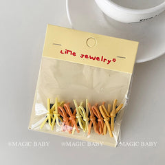 Mini Bowknot Cute Sweet Scrunchies Solid Color Kawaii Hair Ties for Baby Girls Kids Children Teens Hair Accessories Stock