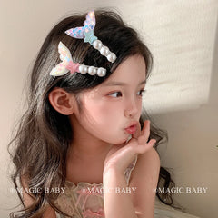 Lustrous Glitter Sparkle Imitation Pearl Hair Clips for Baby Girls Princess Star Alligator for Kids Children Hair Accessories