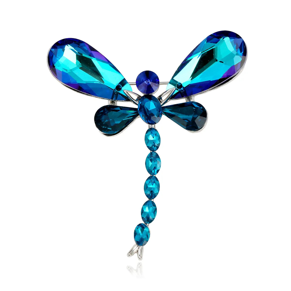 Fashion Sweet Dragonfly Rhinestone Glitter Sparking Brooches for Girls Elegant Pins Jewelry for Women Ladies Accessories Chic