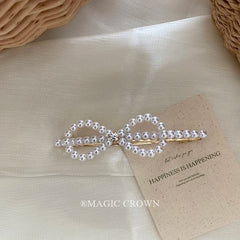 Fashion Chic Imitation Pearl Glitter Hair Clips for Girls Lustrous Stylish Barrette for Women Ladies Hair Accessories in Stock