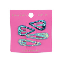 Solid Color Glitter Fashion Trendy Hair Clips for Baby Girls Sweet Cute Snap Clips for Kids Teens Children Hair Accessories