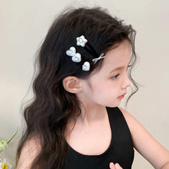 Sweet Cute Simple Fashion Heart Shaped Kitty Cat Hair Clips for Baby Girls Cartoon Trendy Snap Clips for Kids HAir Accessories