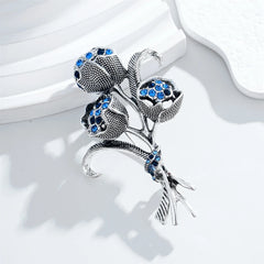 Fashion Fine Flowers Elegant Sweet Floral Brooches for Girls Stylish Trendy Pins Jewelry for Women Ladies Accessories Chic