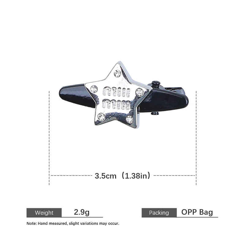 Fashion Glitter Star Classic Hair Clips for Girls Trendy Stylish Alligators for Women Ladies Hair Accessories Female in Stock
