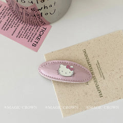 Girly Aesthetic Small Cat Bowknot Snap Clips Sweet Cute Pink Fashion Wholesale in Stock Hairpins Accessories for Children Kids