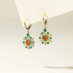 Fashion Flower Imitation Pearl Luxury Drop Earrings for Girls Elegant Graceful Trendy Jewelry for Women Ladies Accessories Chic