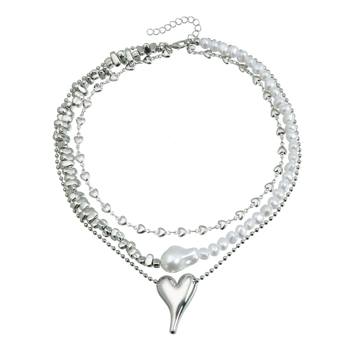Fashion Beads Hear Simple Minimalistic Necklaces for Girls Sweet Cute Jewellry for Women Ladies Accessories Chinese Supplier