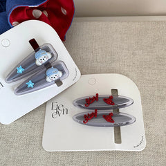 Cute Sweet Animals Peppy Dog Cartoon Hair Clips for Girls Fashion Trendy Letter Alligators for Women Ladies Hair Accessories