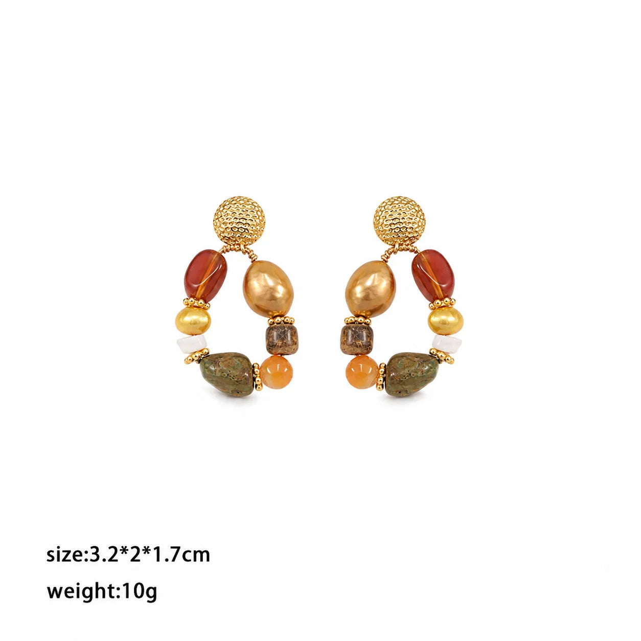 Fashion Natural Stone Freshwater Pearl Shell Drop Earrings for Girls Sweet Jewelry for Women Ladies Wholesale China Manufacturer