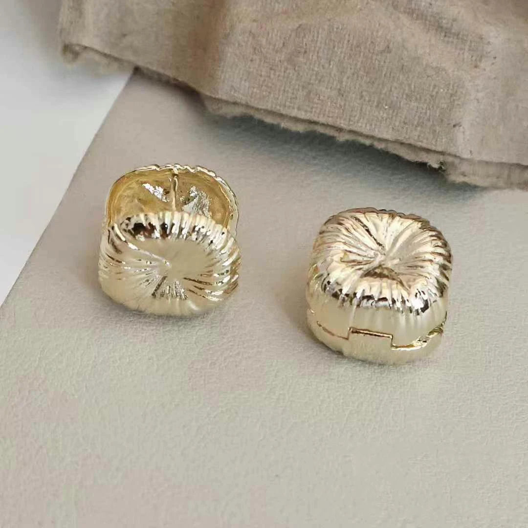 Simple Fashion Chic Minimalistic Stud Earrings for Girls Clip on Elegant Dainty Jewelry for Women Ladies Accessories Wholesale