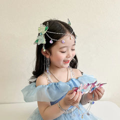 Cute Sweet Princess Style Glitter Hair Clips for Baby Girls Alligator Child Hair Accessories Imitation Pearls Stock Alloy