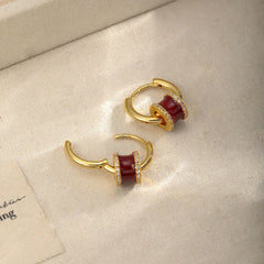 Fashion Hoop Earrings for Girls 18K Gold Plated Trendy Simple Minimalistic Jewelry for Women Ladies China
