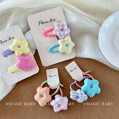 Kids Candy Color Star Small Snap Clips Hair Ties Sweet Cute Fashion Wholesale Hairpins Scrunchies Accessories for Children Daily