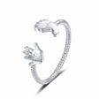 The opening is adjustable. / Silver