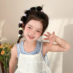 Mini Sweet Cute Dot Star Heart Scrunchies for Baby Girls Fashion Durable Kawaii Hair Ties for Kids Children Hair Accessories