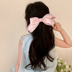Gilry Elegant Bowknot Barrette Clips Fashion Solid Color Hairpins Accessories for Children's Daily School Sports Made of Fabric