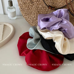 Lustrous Elegant Fashion Scrunchies Stylish Solid Color Hair Ties for Girls and Women Sweet New Design Hair Accessories