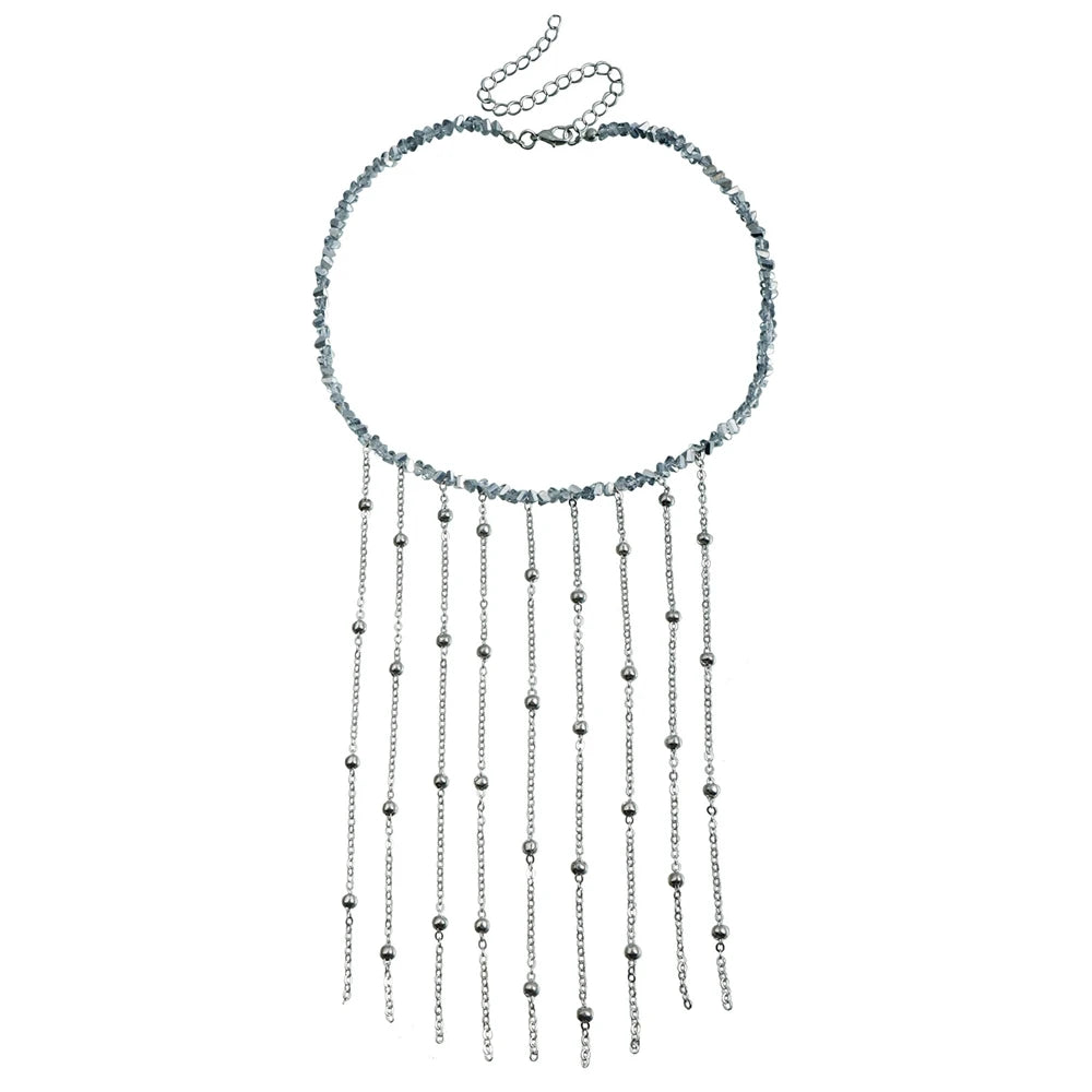 Fashion Simple Chain Tassel Charms Necklaces for Girls Elegant Graceful Dainty Jewelry for Women Ladies Accessories Wholesale