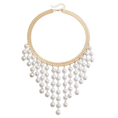 Fashion Luxury Imitation Pearl Elegant Necklaces for Girls Glamorous Dainty Jewelry for Women Ladies Accessories Wholesale