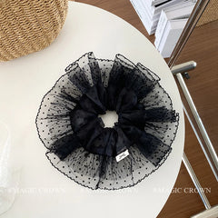 Elegant French Style Tulle Hair Ties for Women and Girls Lightweight Lace Scrunchies Stylish Accessories for Summer