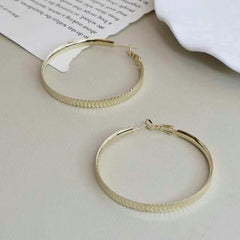 Ladies Simple Hot Sale Large Circle Hoop Earring Fashion Sequined Chic Charms High Quality Bulk Jewelry Accessories for Casual
