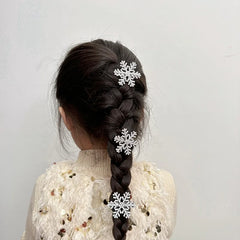 Sweet Glitter Luxurious Hair Clips for Baby Girls Cute Winter Snow Alligators for Kids Children Teens Hair Accessories in Stock