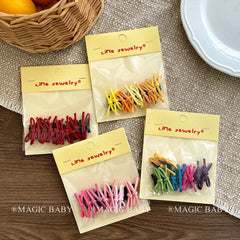 Wholesale 5cm Kids Hairpins Candy-Colored Bowknot Alligator Clips Fashionable Alloy Fabric Sweet Cute Accessories for Parties