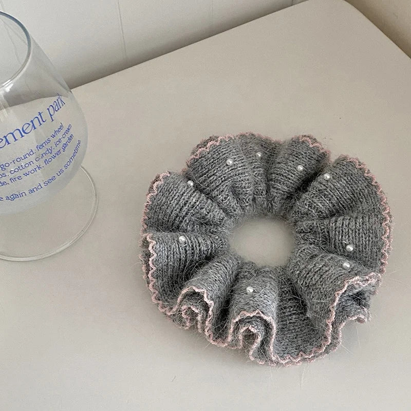 Fashion Elegant Simple Solid Color Scrunchies Minimalistic Hair Ties for Women Ladies Hair Accessories Chic Chinese Supplier