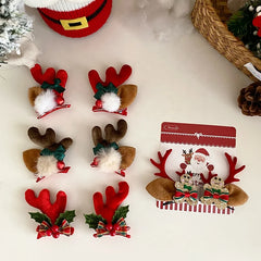 2025 Christmas Deer Classic Hair Clips for Baby Girls Cute Sweet Fashion Alligators for Kids Children Hair Accessories in Stock