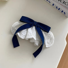 Classic Demin Bowknot Dress Hair Clips for Girls Simple Minimalistic Fashion Chic Barrettes for Women Ladies Hair Accessories