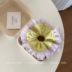 Elegant French Style Multilayer Scunchies for Girls French Style Fashion Trendy Hair Ties for Women Ladies Hair Accessories Chic