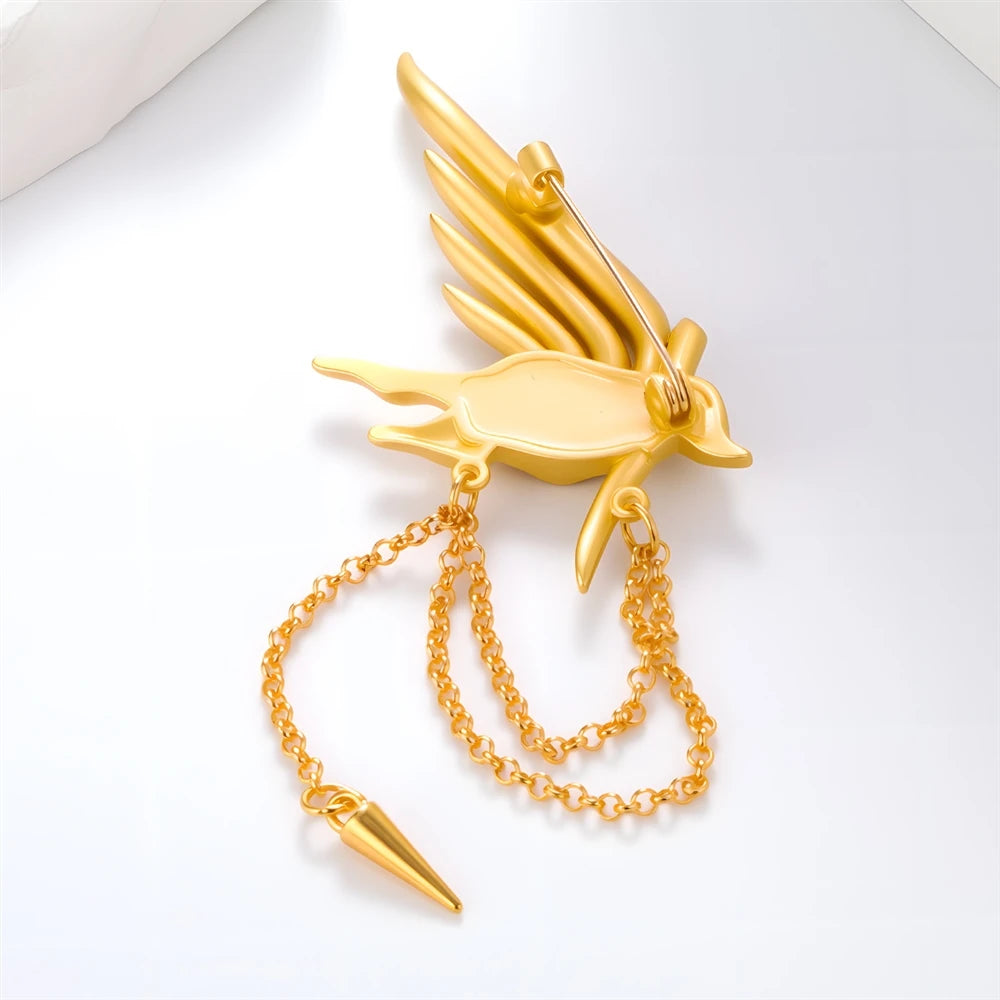Fashion Retro Vintage Glitter Tassel Brooches for Girls Elegant Graceful Luxury Pins Jewelry for Women Ladies Accessories