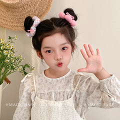 Chic Stylish Hair Ties for Baby Girls Cute Sweet Flower Plaid Scrunchies Fashionable Hair Accessories for Kids and Children