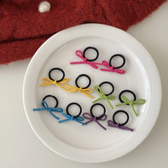 Mini Cute Bowknot Sweet Scrunchies for Baby Girls Fashion Simple Hair Band for Kids Children Hair Accessories in Stock Chic