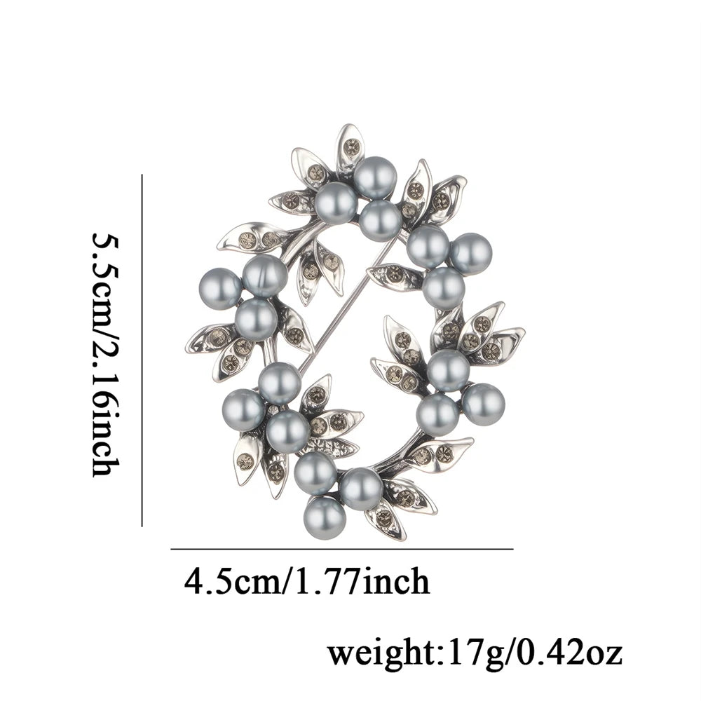 Fashion Elegant Imitation Pearl Graceful Brooches for Girls Stylish Classic Pins Jewelry for Women Ladies Accessories Hot Sale