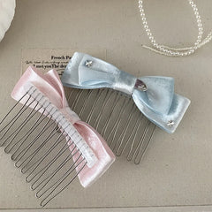 Fashion Bowknot Sweet Elegant Simple Hair Clips for Girls Chic Trendy Stylish Comb for Women Ladies Hair Accessories in Stock