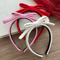Classic Bowknot Headband for Women Girls Fashion Trendy Stylish Hair Accessories Solid Color Sweet Cute
