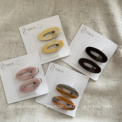 Elegant Cute Sweet Acetate Hair Clips for Girls Women Simple Minimalistic Alligators Hair Accessories Fashionable Trendy Carton