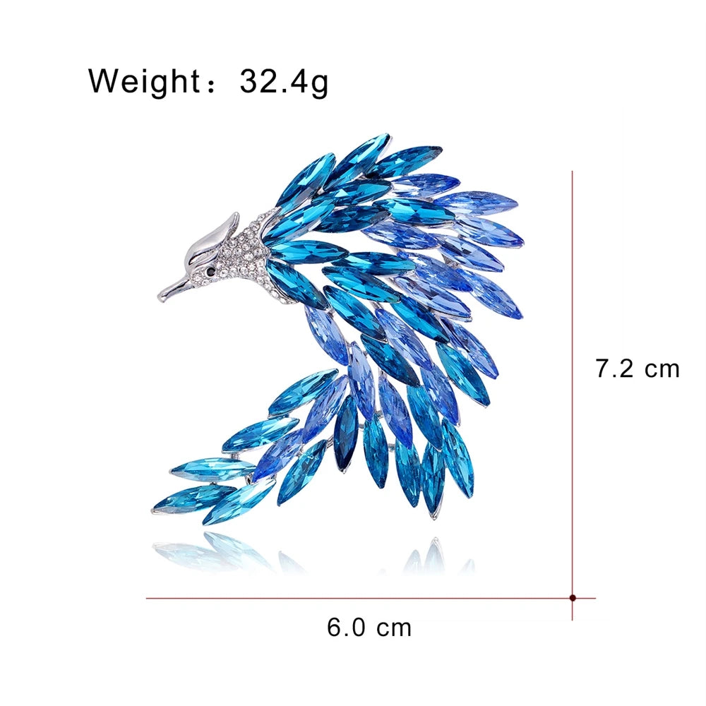 Fashion Luxury Glitter Rhinestone Brooches for Girls Trendy Stylish Glamorous Pins Jewelry for Women Ladies Accessories Hot Sale