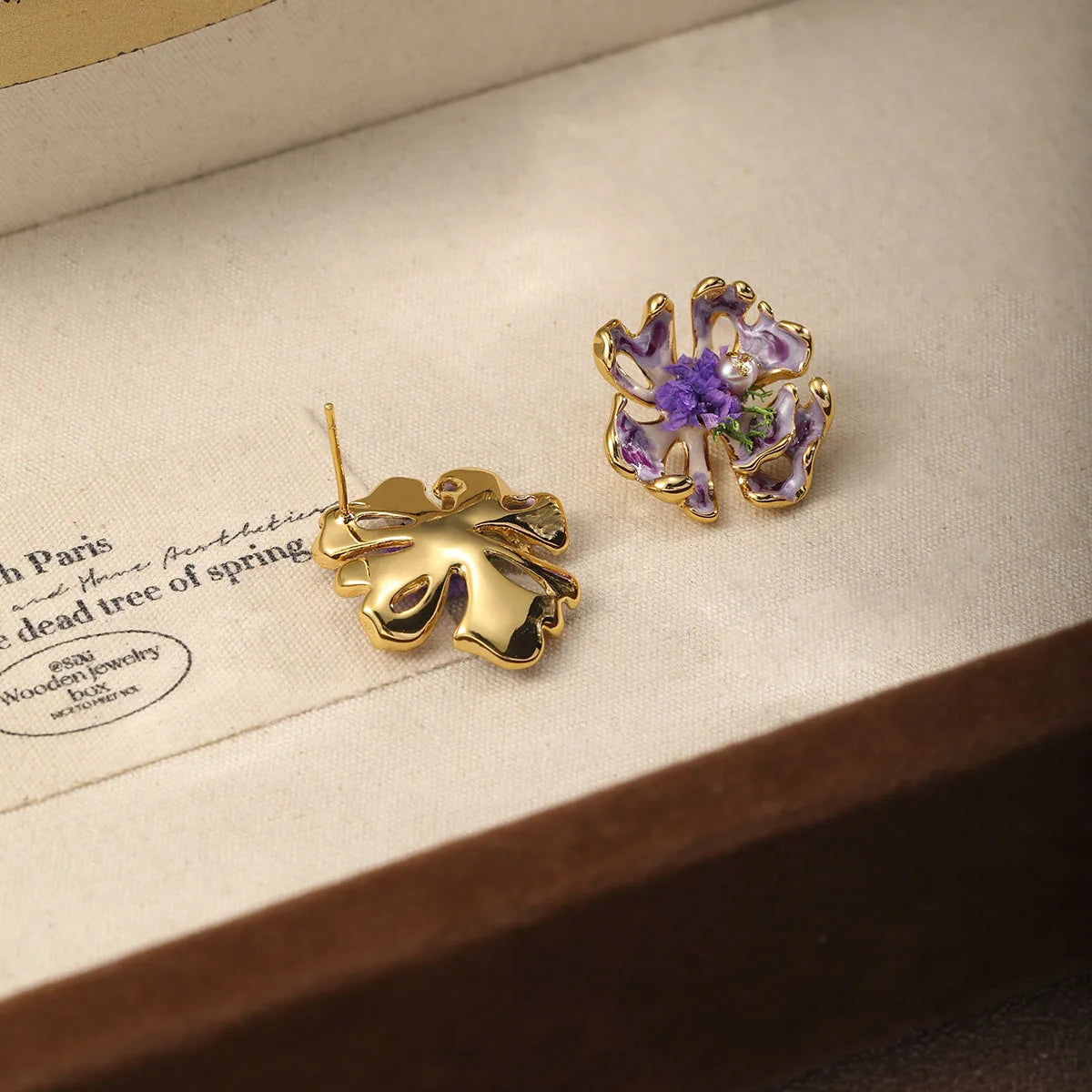 Fashion Flower S925 Silver Freshwater Pearl Stud Earrings for Girls 18K Gold Plated Jewelry for Women Ladies Wholesale Bulk