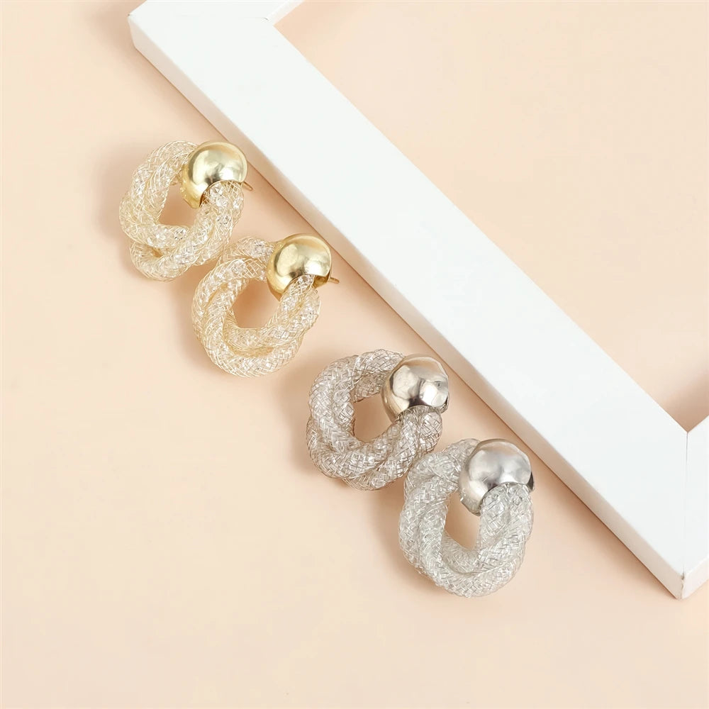 Fashion Golden VintageRetro Bold Classic Drop Earrings for Girls Sweet Elegant Dainty Jewelry for Women Ladies Accessories