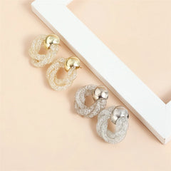 Fashion Golden VintageRetro Bold Classic Drop Earrings for Girls Sweet Elegant Dainty Jewelry for Women Ladies Accessories
