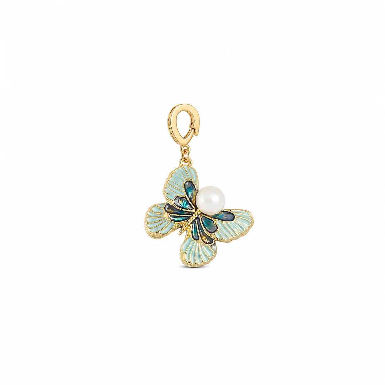 Female Butterfly Shape 18k Gold-plated Freshwater Pearl Necklace Pendant Elegant Trendy Dainty Low MOQ in Stock Daily Jewelry