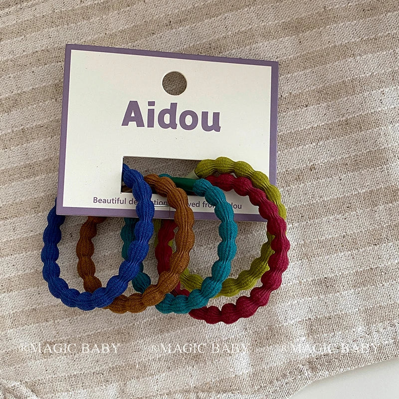 Fashion Solid Color High Elastic Hair Ties for Baby Girls Sweet Cute Scrunchies for Kids Children Hair Accessories in Stock