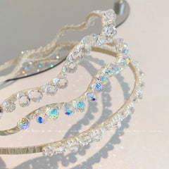Elegant Princess Style Glitter Headband for Women Lustrous Sparkle Hair Accessories for Girls and Ladies