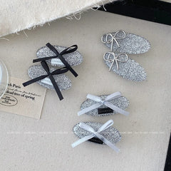 Fashion Sweet Cute Glitter Sparkle Hair Clips for Women Bowknot Elegant Trendy Alligator for Women Ladies Hair Accessories