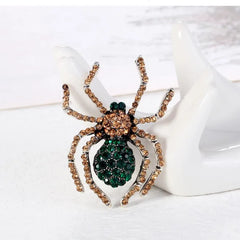 Fashion Luxury Glitter Sparking Spider Brooches for Girls Animals New Design Pins Jewelry for Women Ladies Accessories Wholesale