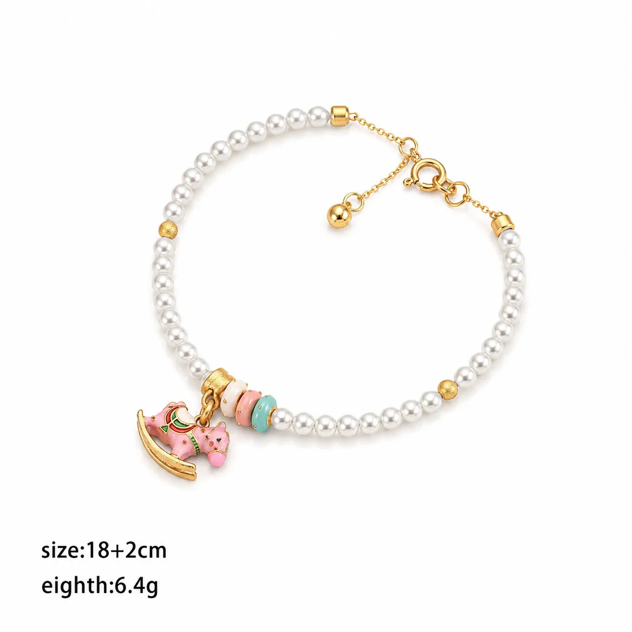 Fashion Glass Pearl Animals Horse Cute Pendent Necklaces for Girls Sweet Jewelry for Women Ladies Wholesale China Manufacturer